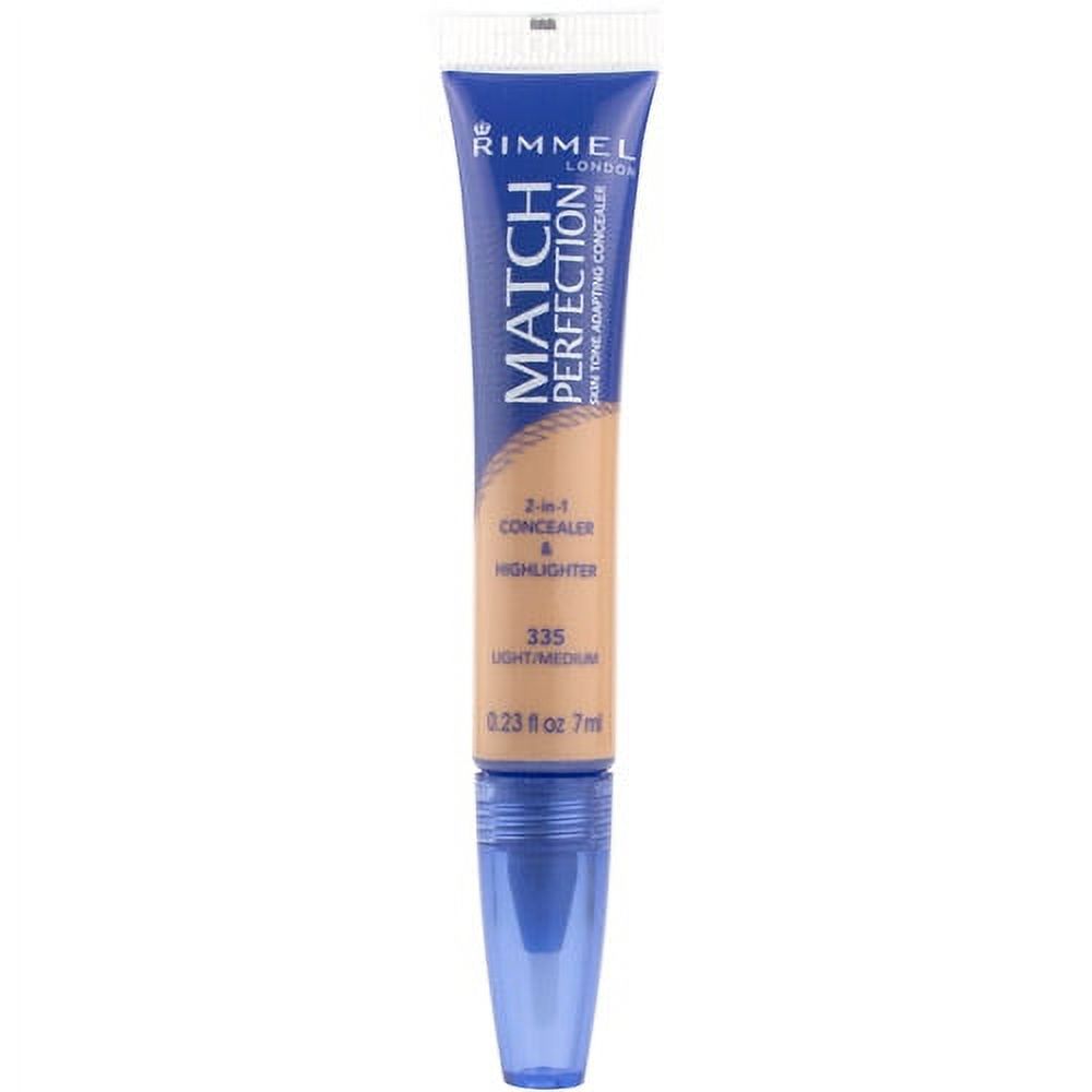 Rimmel Match Perfection 2-In-1 Concealer And Highlighter, Light Medium, 0.23 fl oz - image 1 of 2