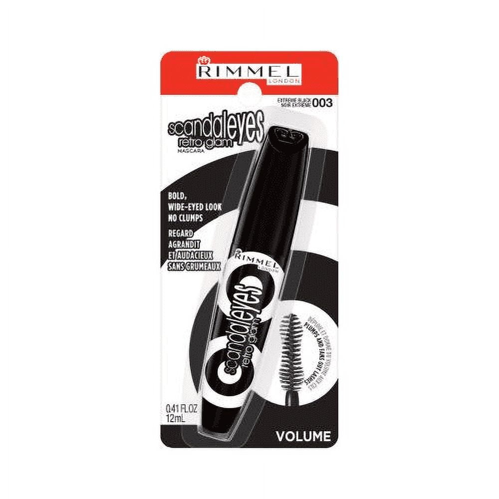 Rimmel ScandalEyes Retro Glam Mascara, Extreme Black .41 oz (Pack of 4)