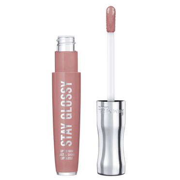 Rimmel Stay Glossy Lip Gloss, Blushing Belgraves, 0.18 oz