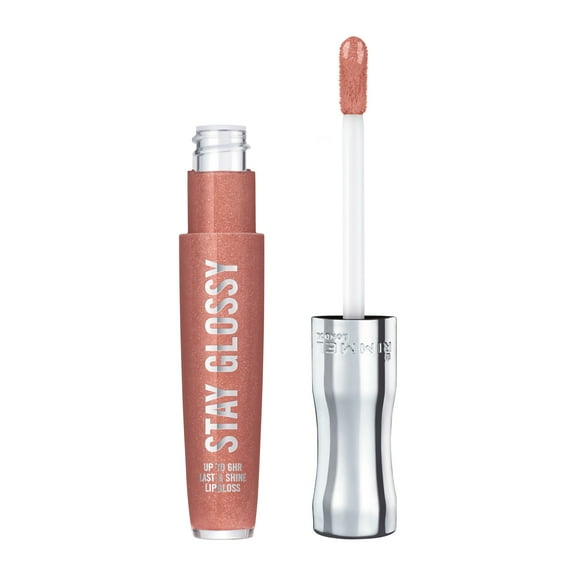 Rimmel Stay Glossy Lip Gloss, Down to Gloss, 0.18 oz