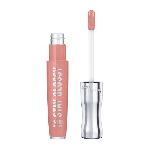 Rimmel Stay Glossy Lip Gloss, Pink About It 450, 0.18 fl oz