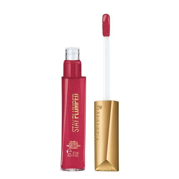 Rimmel Stay Plumped Lip Gloss, 501 Raspberry Sundae, 0.21 oz