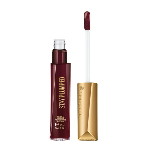 Rimmel Stay Plumped Lip Gloss, 841 Bittersweet Plum, 0.21 oz