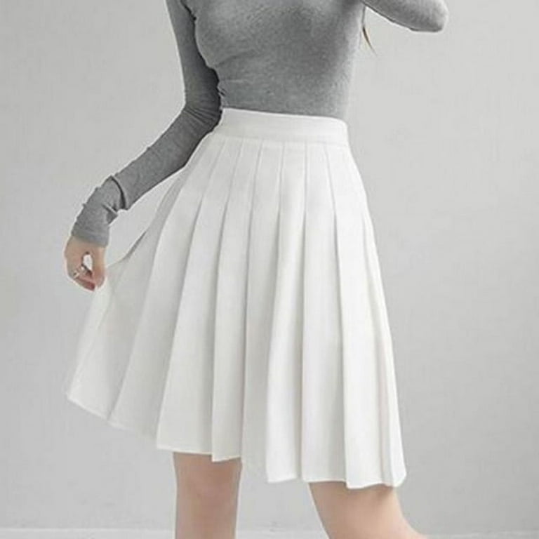 White pleated skirt 90s outlet