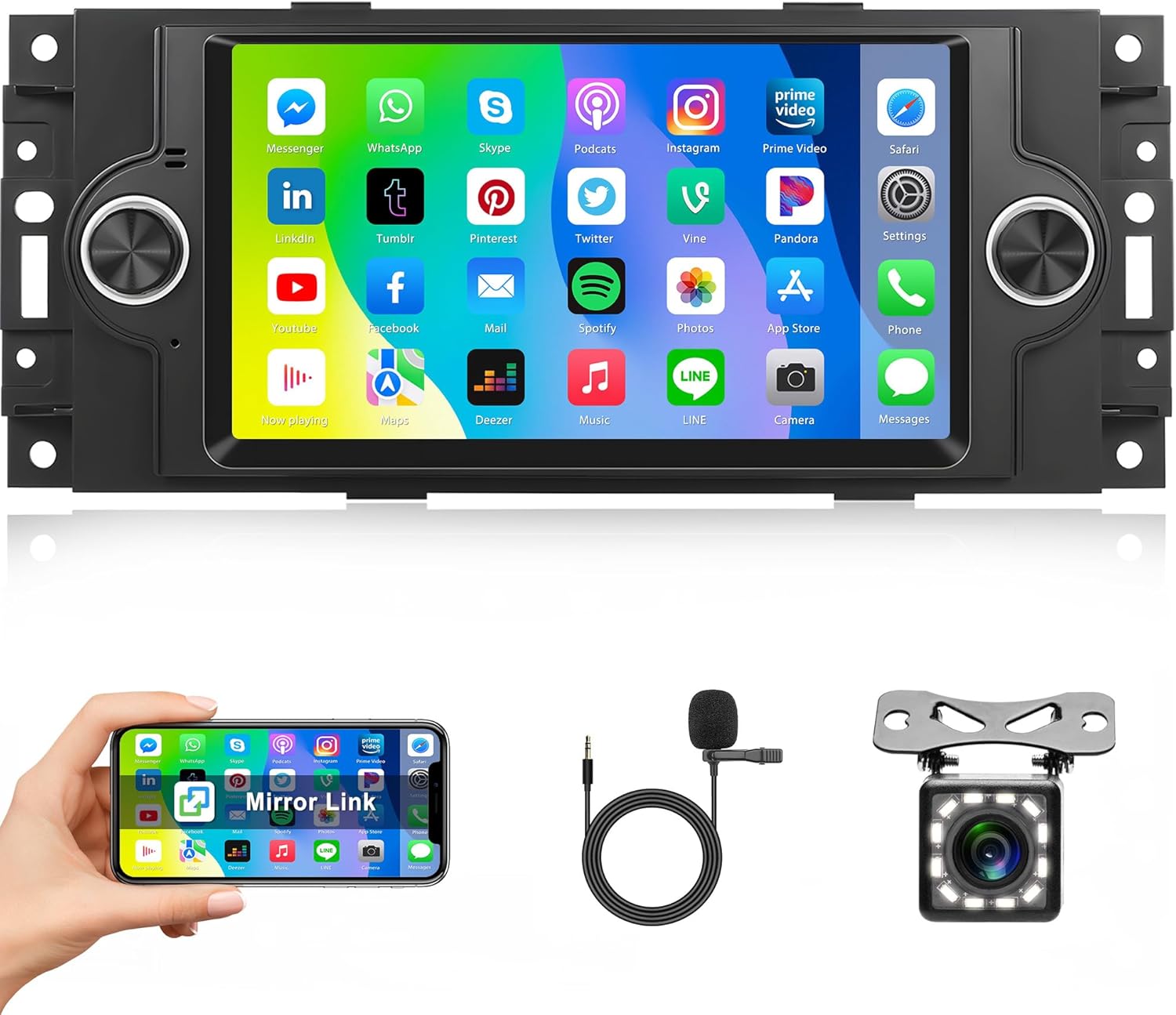 Rimoody Autoradio 2 Din Android 13 Da 7” – GPS, WiFi, Bluetooth E Telecamera Posteriore Inclusa