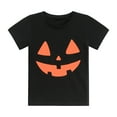 thumbnail image 1 of Rimyaw Boys Halloween Tee Shirts Toddler Pumpkin Graphic Short Sleeve Tops 2T, 1 of 7