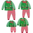 thumbnail image 1 of Rimyaw Family Matching Pajamas Set Kids Christmas Elf Graphic Sleepwear Casual Pjs Clothes 6T, 1 of 8