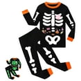 thumbnail image 1 of Rimyaw Kids Halloween Glow-in-the-Dark Skeleton Pajama Set, 5T, 1 of 8