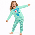 thumbnail image 1 of Rimyaw Toddler Girls Cotton Pajamas, 2-Piece Mermaid Sleepwear Set, Casual Clothes, 3T, 1 of 8