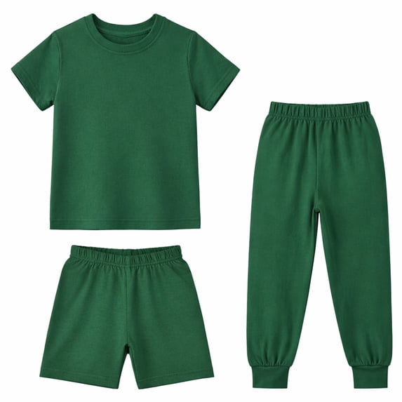 Rimyaw Toddler Pajamas Sets Boys Girls 3 Pieces Cotton Sleepwear Set Casual Clothes Size 3T