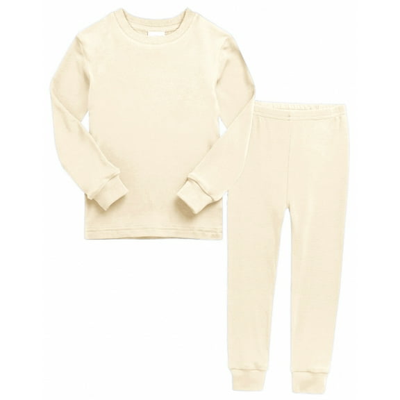 Rimyaw Toddlers Pajamas Sets Boys Girls 2-Piece Sleepwear Set Cotton Long Sleeve Casual Clothes 3T