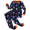 thumbnail image 1 of Rimyaw Toddlers Pajamas Sets Halloween Boys Girls Sleepwear Skull Head Graphic PJS Clothes Set 4T, 1 of 8