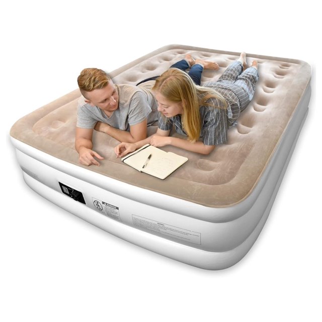 RinGol Queen Air Mattress with Builtin Pump,Double Height 18inch