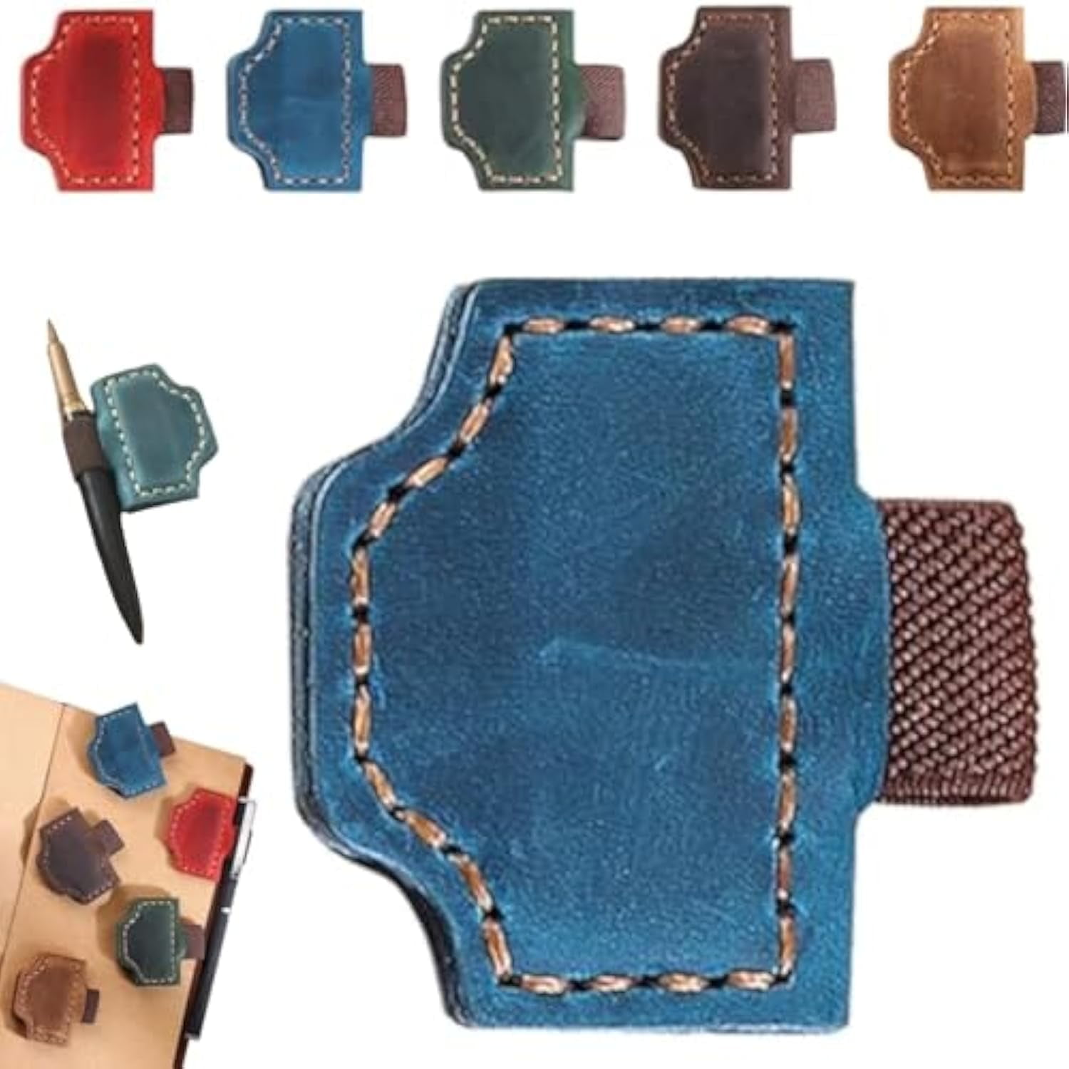 Custom Bygone Mark Bookmark With Pen Holder, 26 Letters Name Initial Erebloom - View #3