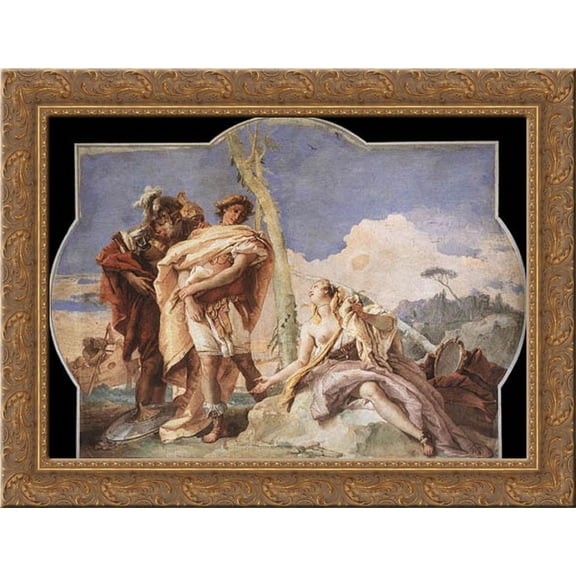 Rinaldo Abandoning Armida 24x20 Gold Ornate Wood Framed Canvas Art by Tiepolo, Giovanni Battista