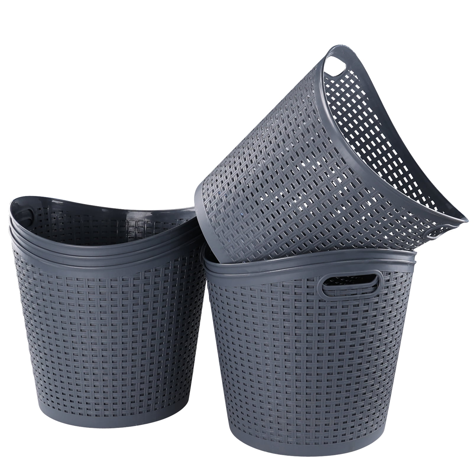 Rinboat 40 Liter Tall Flex Laundry Basket, Waterproof Plastic Laundry