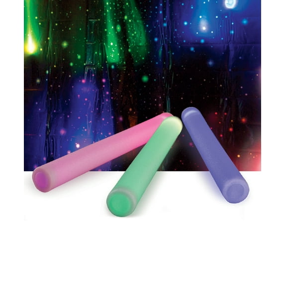 Rinco Glow-In-The-Dark Light-up Flashing Rainbow 15.5" LED Wand