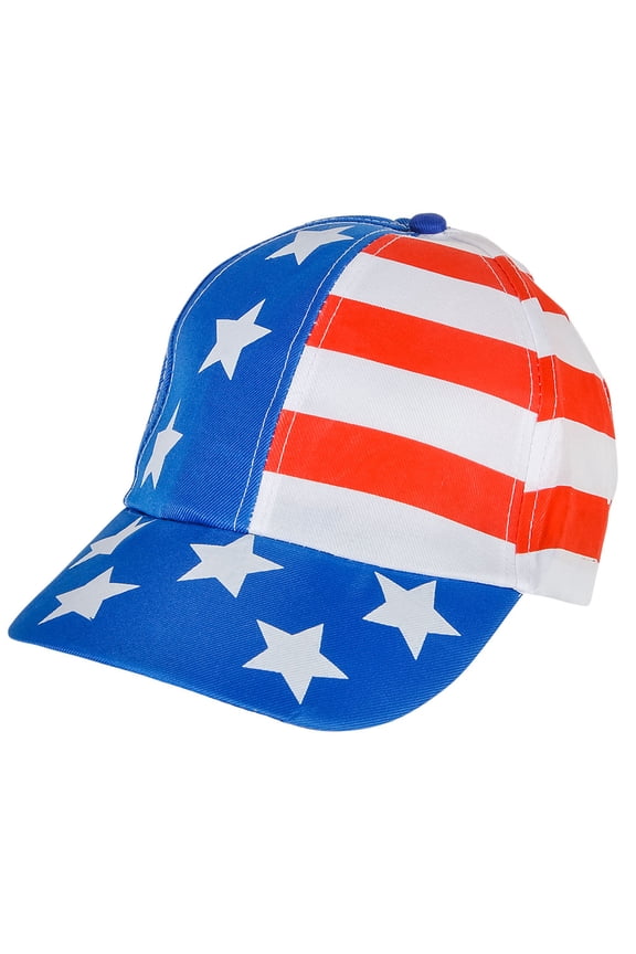 Rinco Patriotic American Flag Baseball Hat, Red White Blue, One Size Adjustable