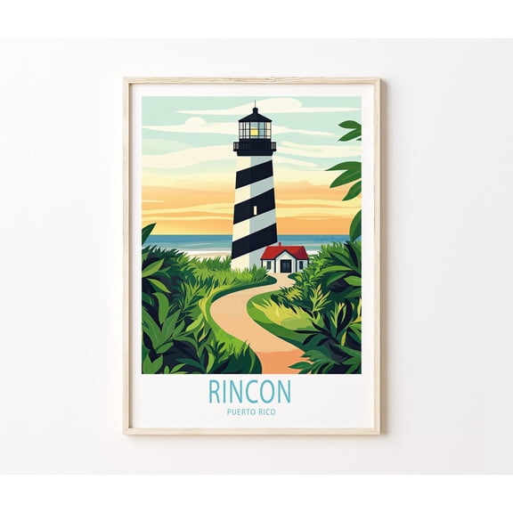 Rincon Lighthouse Home Decor Unframed Paper Print