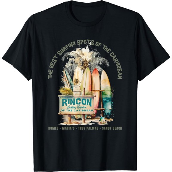 Rincon Pr Surfing Capital Of The Caribbean Surfers Wipeout T-Shirt Unisex T-Shirt