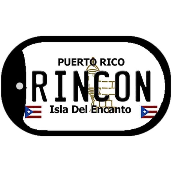 Rincon Puerto Rico Metal Novelty Dog Tag Necklace DT-2869 2" x 1" Dog Tag (DT)