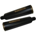 thumbnail image 1 of Rinehart Racing HP45 4.5" Black with Gold End Caps Slip On for 2017-Later Touring Mufflers 500-1101, 1 of 9