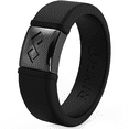 thumbnail image 1 of Rinfit Silicone Rings for Men - Male Rubber Wedding Bands - Metal Infinity Collection, 1 of 7