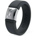 thumbnail image 1 of Rinfit Silicone Rings for Men - Male Rubber Wedding Bands - Metal Infinity Collection, 1 of 3