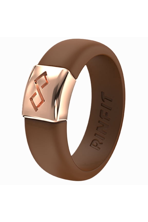 Silicone Rings for Women - Female Rubber Wedding Bands - Metal Infinity Collection