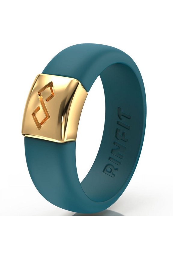 Silicone Rings for Women - Female Rubber Wedding Bands - Metal Infinity Collection