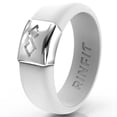 thumbnail image 1 of Rinfit Silicone Rings for Women - Female Rubber Wedding Bands - Metal Infinity Collection, 1 of 3