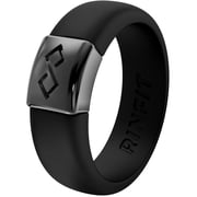 Rinfit Silicone Rings for Women - Female Rubber Wedding Bands - Metal Infinity Collection