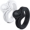 thumbnail image 1 of Rinfit Silicone Rings for Women - Female Wedding Rubber Bands - Pear Diamond Collection - 2 Rings Pack, 1 of 10