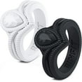 thumbnail image 1 of Rinfit Silicone Rings for Women - Female Wedding Rubber Bands - Pear Diamond Collection - 2 Rings Pack, 1 of 10