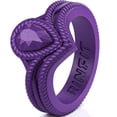 thumbnail image 1 of Rinfit Silicone Rings for Women - Female Wedding Rubber Bands - Pear Diamond Collection, 1 of 3