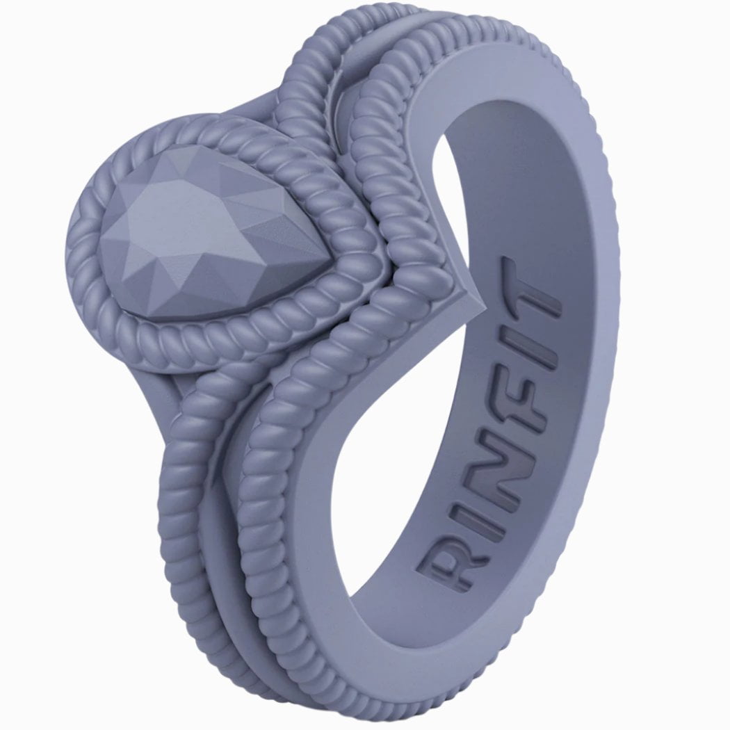 Rinfit Silicone Rings for Women - Female Wedding Rubber Bands - Pear ...