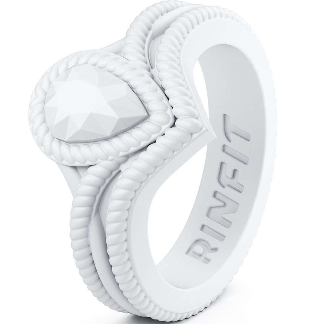 Rinfit Silicone Rings for Women - Female Wedding Rubber Bands - Pear ...