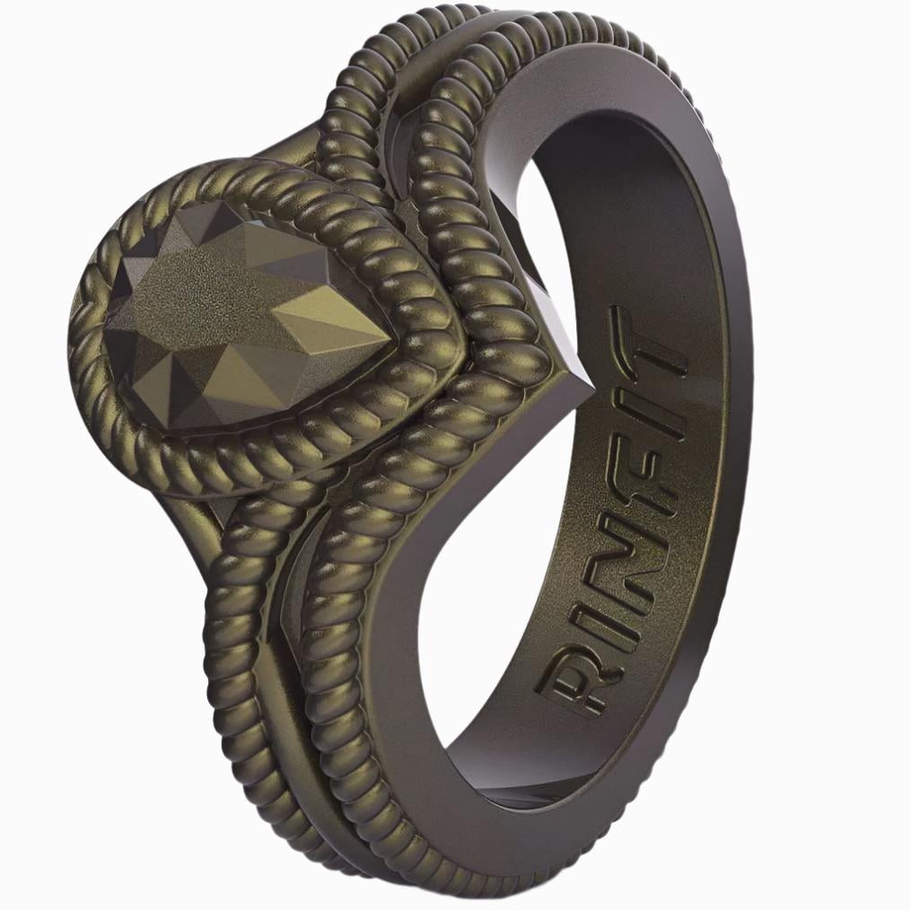 Rinfit Silicone Rings for Women - Female Wedding Rubber Bands - Pear ...