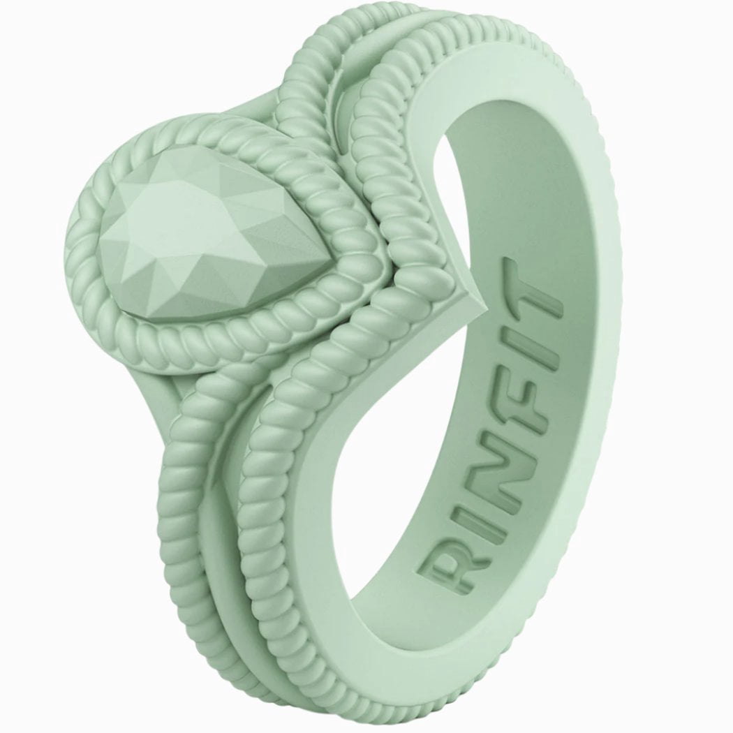 Rinfit Silicone Rings for Women - Female Wedding Rubber Bands - Pear ...