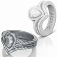 thumbnail image 1 of Rinfit Silicone Rings for Women - Female Wedding Rubber Bands - Pear Diamond Metallic Collection - 2 Rings Pack, 1 of 10