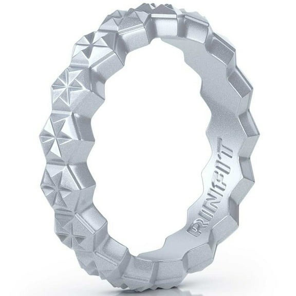 Rinfit Silicone Rings for Women - Thin & Stackable Rubber Bands for Sports & Yoga