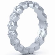Rinfit Silicone Rings for Women - Thin & Stackable Rubber Bands for Sports & Yoga