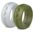 thumbnail image 1 of Rinfit Silicone Wedding Ring for Men - Soft Rubber Wedding Band Replacement - Eagle Collection - 2 pack, 1 of 6