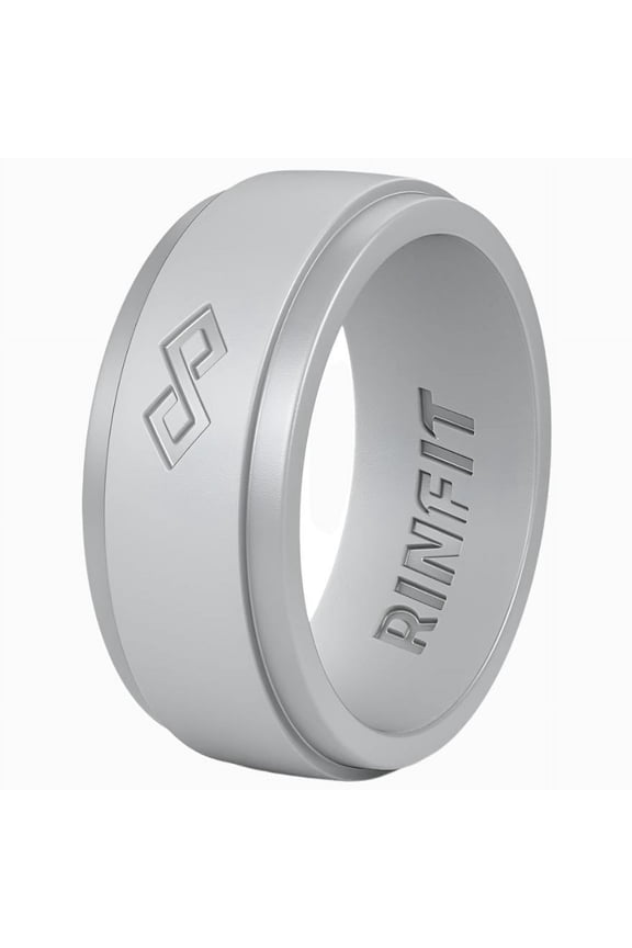 Silicone Wedding Ring for Men - Soft Rubber Wedding Band Replacement - Infinity Collection