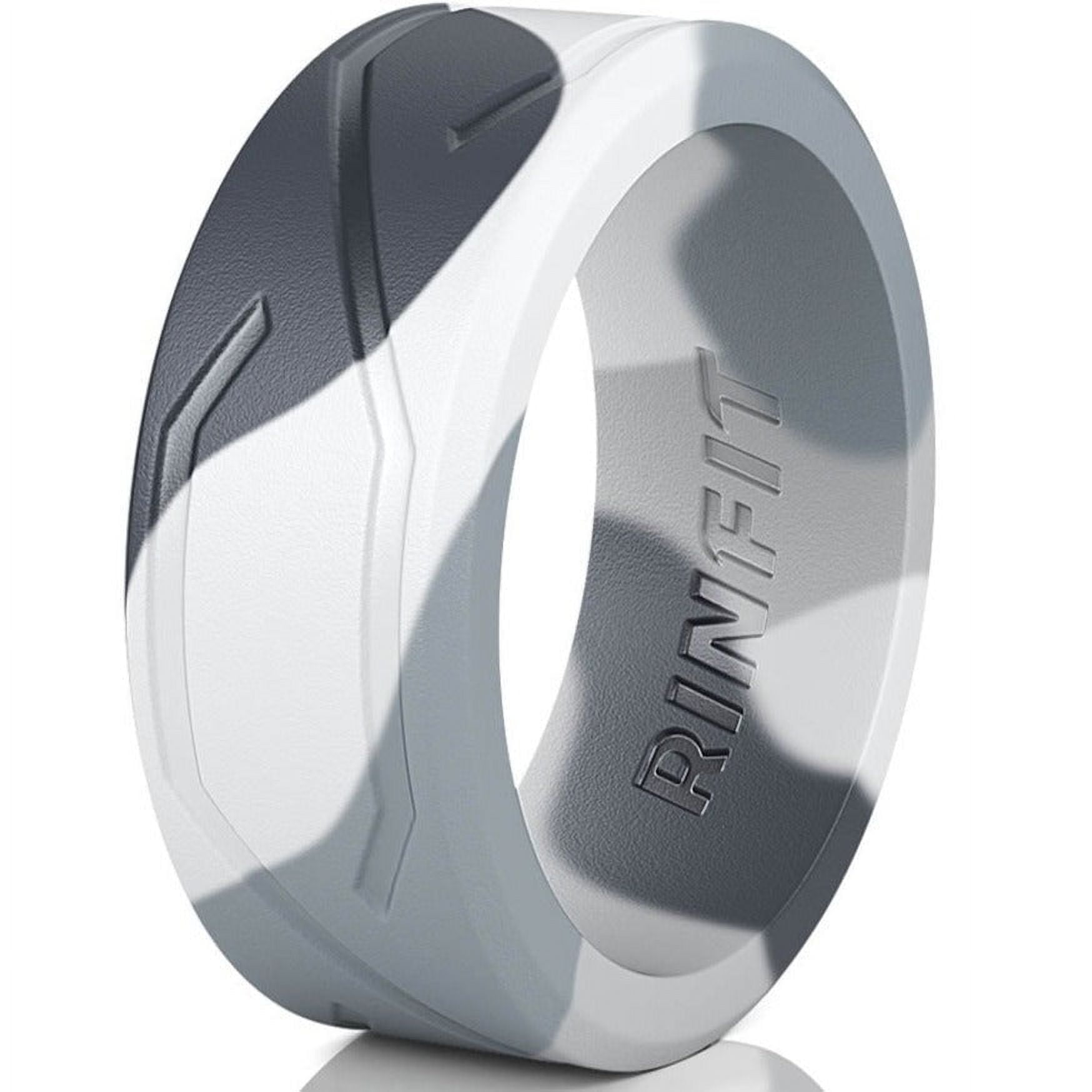 Rinfit Silicone Wedding Ring for Men - Soft Rubber Wedding Band ...