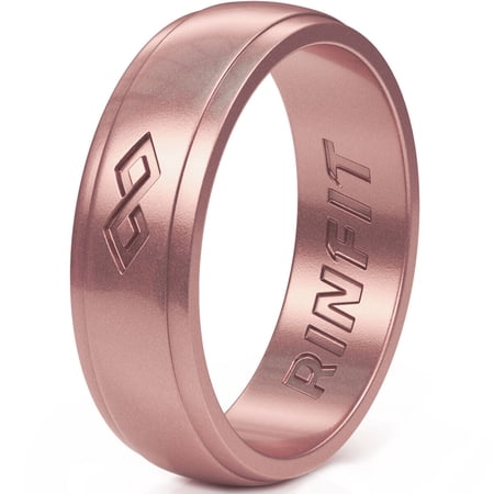 Rinfit Silicone Wedding Ring for Women - Soft Rubber Wedding Band Replacement - Infinity Collection