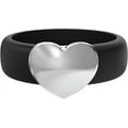 thumbnail image 1 of Rinfit Silicone Wedding Ring for Women - Soft Rubber Wedding Band Replacement - Stainless Steel Heart Collection, 1 of 6