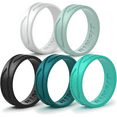 thumbnail image 1 of Rinfit Silicone Wedding Rings for Women - 4Love Collection - 5 Rings Pack, 1 of 8