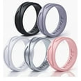 thumbnail image 1 of Rinfit Silicone Wedding Rings for Women - 4Love Collection - 5 Rings Pack, 1 of 9