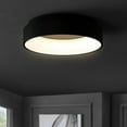thumbnail image 1 of JONATHAN Y Ring 17.7" Integrated LED Metal Flush Mount Ceiling Light, Black, JYL7206B, 1 of 8